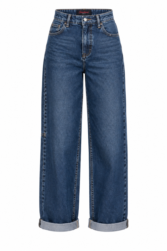 Jeans Barrel Dark Wash