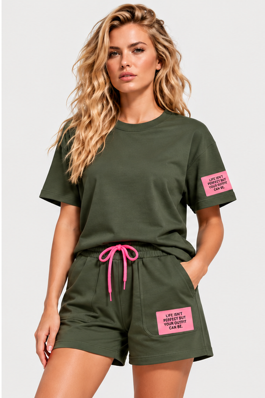 Stuttbuxasett – Khaki
