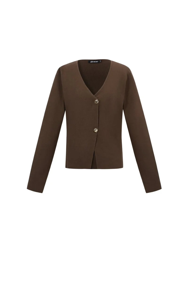 Golden Touch Cardigan - brún